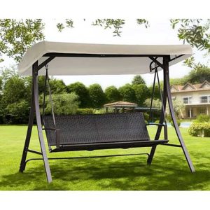 DONDOLO 3 POSTI TERRACINA POLYRATTAN MARRONE PAPILLON