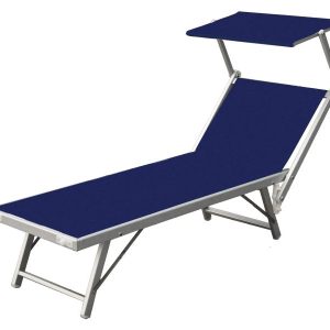 LETTINO BLU PLAYA CON PARASOLE 184x61x38 cm Papillon