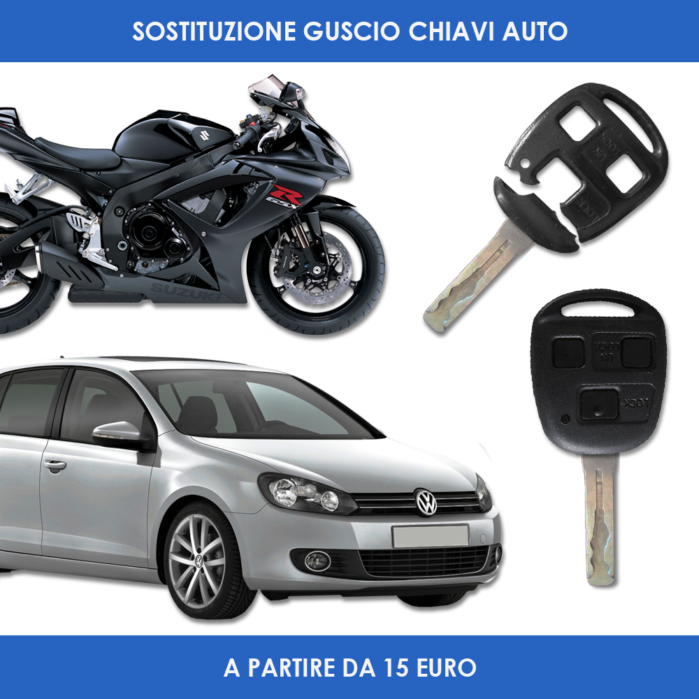 Sostituzione guscio chiavi auto