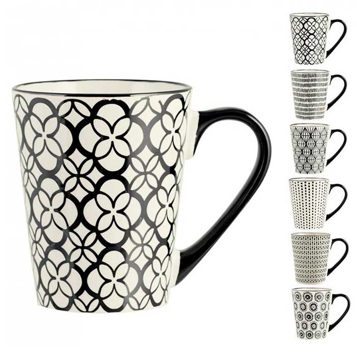 Tazza Mug Vhera Stoneware Decori Assortiti H&H 350 ml