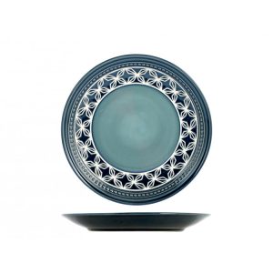 Piatto frutta Minorca H&H stoneware blu 20 cm