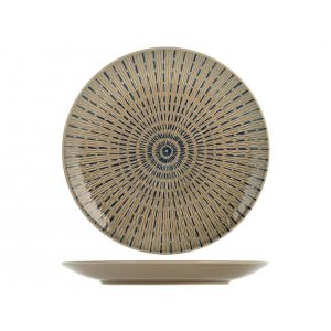 Piatto piano Tahiti H&H stoneware marrone 28 cm