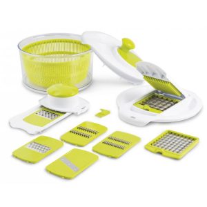 Set Green Salad Centrifuga multifunzionale con 15 accessori H&H