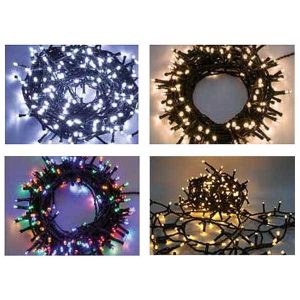 300 MINILUCCIOLE A LED LUCE ORO ANTICO CHIARA CALDA E COLORATA