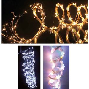 CASCATA 200 LED CON FLASH IN FILI DI RAME