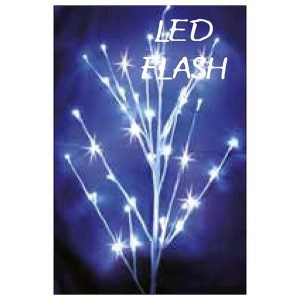 RAMO CON 63 LED CHIARI FISSI E 9 LED FLASH 100CM