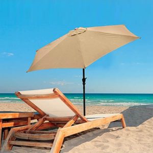 OMBRELLONE CON MANOVELLA DIAMETRO 270 CM COLORE ECRU