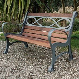 PANCHINA GHISA E LEGNO HOUSTON 131X65X71 CM