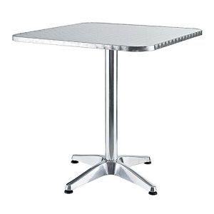 TAVOLO QUADRATO ALLUMINIO ALUMINE 60x60x70h cm