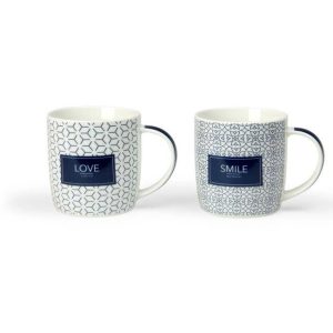 TAZZA MUG FEELING BLU DECORO ASSORTITO 40 CC