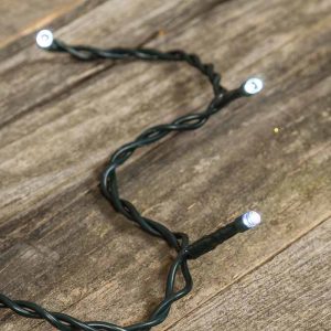 Catena MB 20 LED MULTI - BIANCO - CLASSIC 5mm Luce Fissa 1,5+2m-LUCE BIANCA