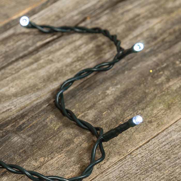 Catena MB 20 LED MULTI - BIANCO - CLASSIC 5mm Luce Fissa 1,5+2m-LUCE BIANCA