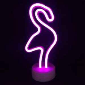 FENICOTTERO ROSA LED NEON PINK 30X15X8 CM