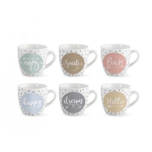 Tazze caffè senza Piattino H&H Enjoy 100 ml decori assortiti
