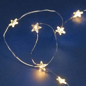 Catena 20 Stelle MicroLED Classic - Bianco 13mm a Batteria 0,3+1,9m COLORE CLASSIC