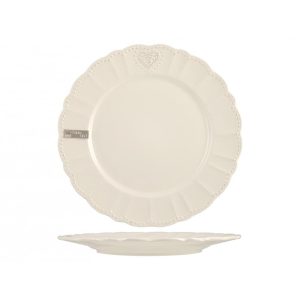 Piatto da portata Celine in ceramica stoneware H&H avorio ø 30 cm