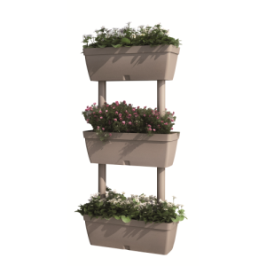 Set 3 vasi A COLONNA in polipropilene 50x18x100 cm ART PLAST