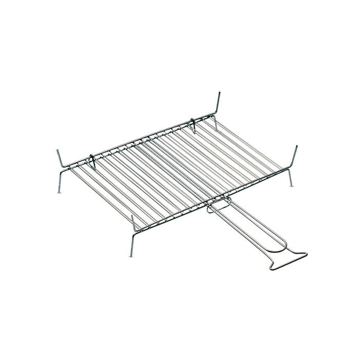Griglia doppia 19 barre filo acciaio cromato con maniglia 40×30 cm ferraboli