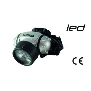 TORCIA DA TESTA LED con banda elastica 25 Lumen Maurer