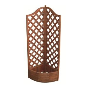 FIORIERA ANGOLO Legno 68X48X158 cm PANNELLO GRIGLIATO AXEL