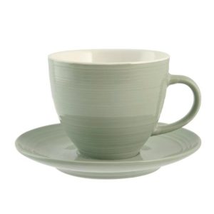 Set 4 Tazze Tè Verdi con Piattino 270 cc Good Morning H&H