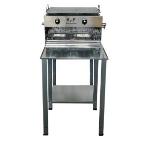BARBECUE GAS INOX BIG SQUALO Con STOP GAS e KIT RUOTE BEP