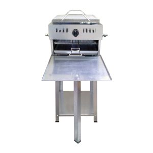 BARBECUE GAS INOX SQUALO CON STOP GAS E KIT RUOTE BEP