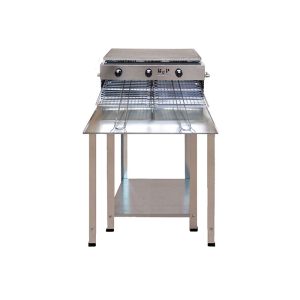 BARBECUE GAS INOX VULCANO Con STOP GAS e RUOTE BEP