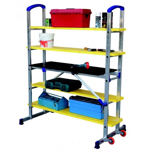 rabattello in alluminio con ruote gommate Penny Facal H 174 cm