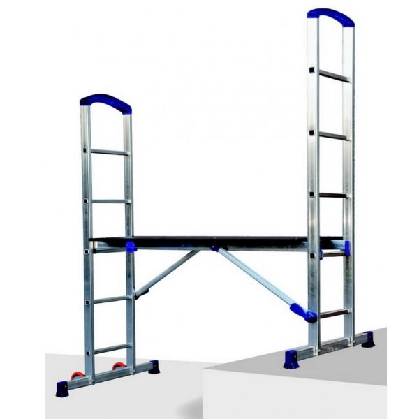 rabattello in alluminio con ruote gommate Penny Facal H 174 cm