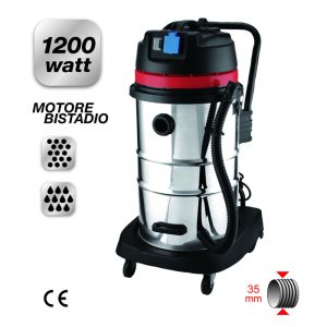 Bidone Idroaspiratore Solidi Liquidi fusto inox 50 L 1200 W bistadio Yamato