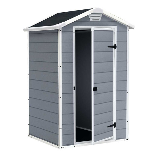 Casetta Giardino KETER MANOR 4X3 Grigio Resina 128x94x196 cm