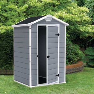 Casetta Giardino KETER MANOR 4X3 Grigio Resina 128x94x196 cm