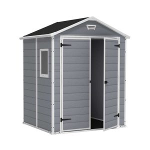 Casetta Giardino KETER MANOR 6X5 DD Grigio Resina 185x152x226 cm