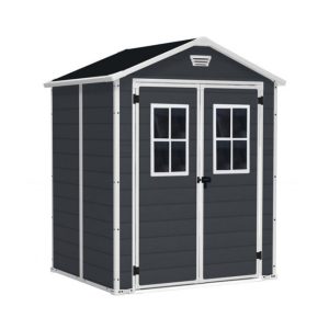 Casetta Giardino KETER MANOR 6X5 DD finestre frontali Grigio 185x152x226 cm