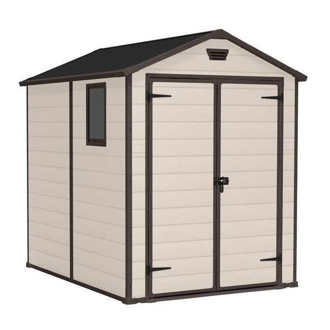 Casetta Giardino KETER MANOR 6X8 DD Beige Resina 185x236x227 cm