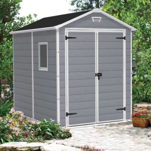 Casetta Giardino KETER MANOR 6X8 DD Grigio Resina 185x236x227 cm