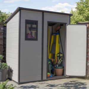 Casetta Giardino KETER MANOR Pent 6X4 Beige Resina 183x111x200 cm