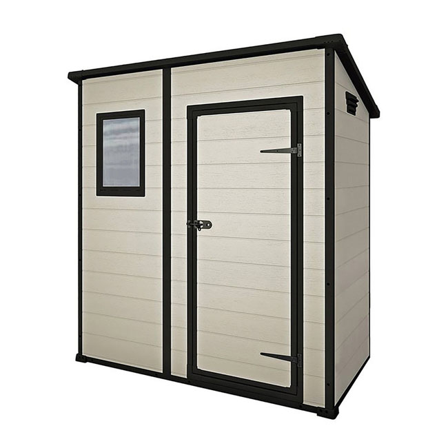 Casetta Giardino KETER MANOR Pent 6X4 Beige Resina 183x111x200 cm