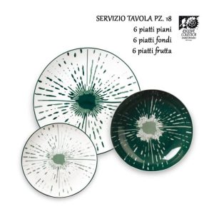 Servizio 18 Piatti Porcellana Decorata DAIKI Arabel Brinsley Exclusive Collection