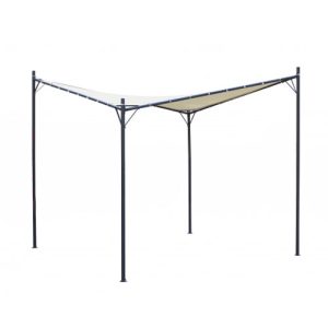 Gazebo a vela Ovarj Beige Struttura Acciaio 300x300x275 cm Papillon