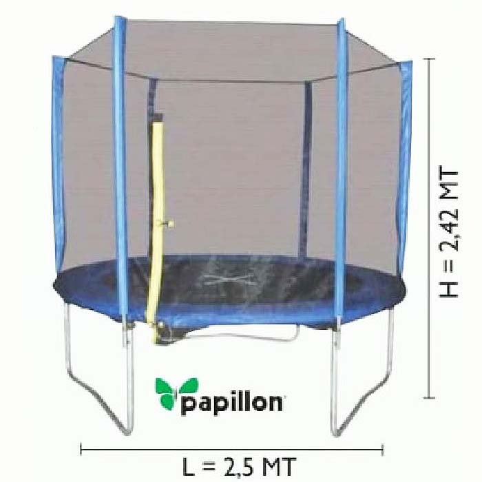 TAPPETO ELASTICO ACHETA BLU PAPILLON 250x242 cm