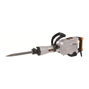 Struttura in alluminio, presa ergonomica in gomma. In dotazione:1 valigetta, 1 scalpello a punta 30x14 mm, 1 scalpello piatto, 1 impugnatura supplementare, 1 contenitore di grasso, 2 carboncini, 1 oliatore. Peso 16 kg, 1700 w.