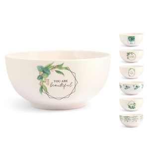 Tazza Scodella decori assortiti new bone china 600 cc Botanic H&H
