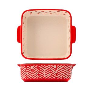 Pirofila quadrata Rouge in stoneware H&H 14,5x14,5 cm