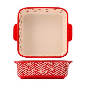 Pirofila quadrata Rouge in stoneware H&H 20x20 cm