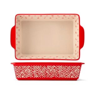 Pirofila rettangolare Rouge in stoneware H&H 18x26 cm