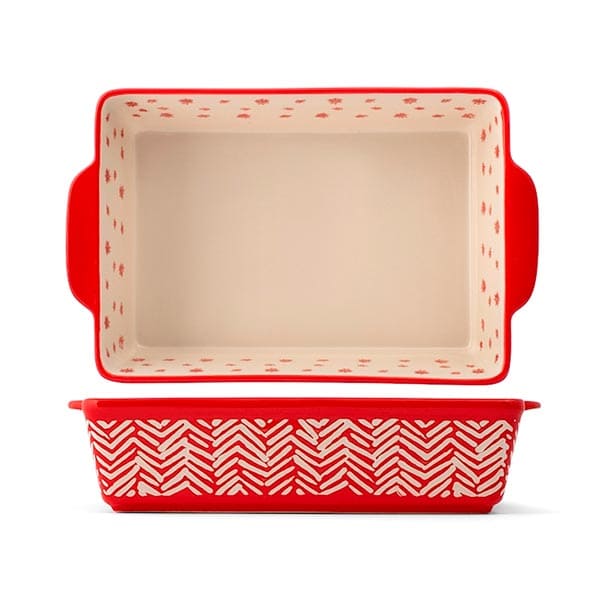Pirofila rettangolare Rouge in stoneware H&H 18x26 cm