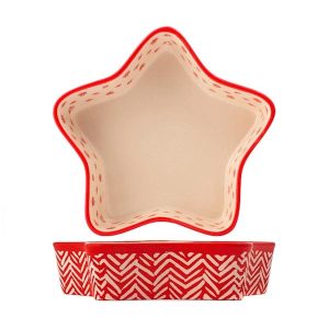 Pirofila a forma di stella Rouge in stoneware H&H 20 cm