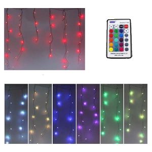 TENDA SFALSATA TELECOMANDO RGB COLOR 120 LED 300X80 cm